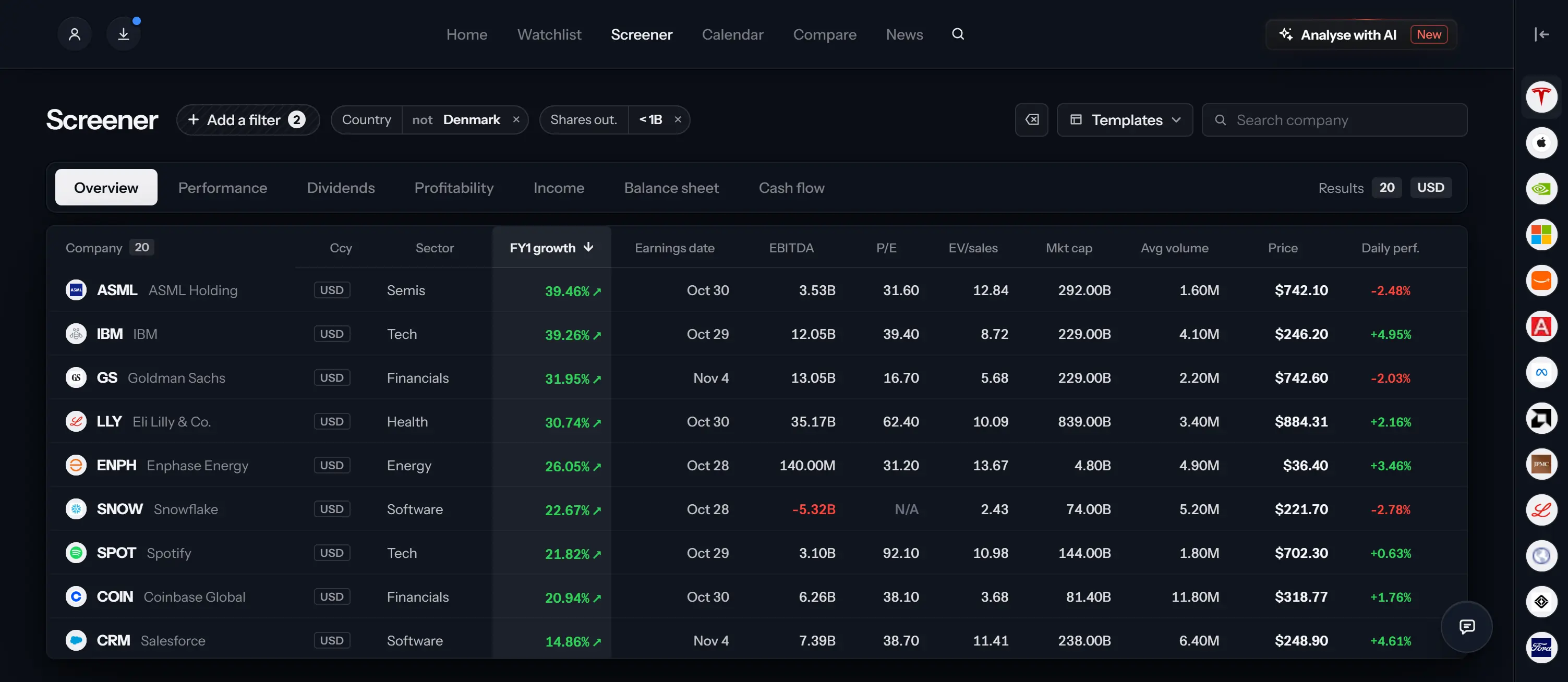 StockLife Screener